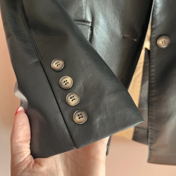 Nanushka Fathi Vegan Black Leather Blazer Size M - Picture 10 of 10